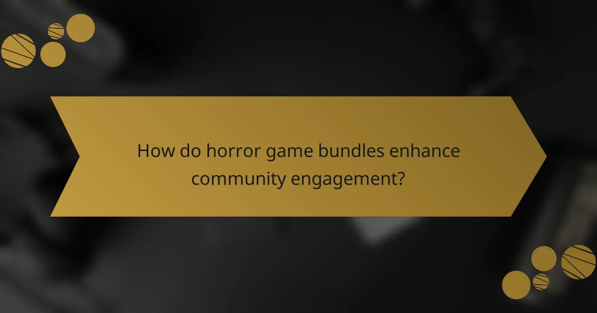 How do horror game bundles enhance community engagement?