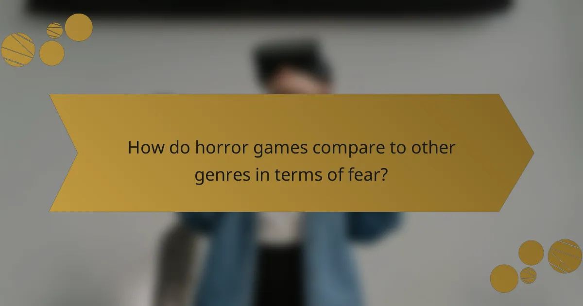 How do horror games compare to other genres in terms of fear?