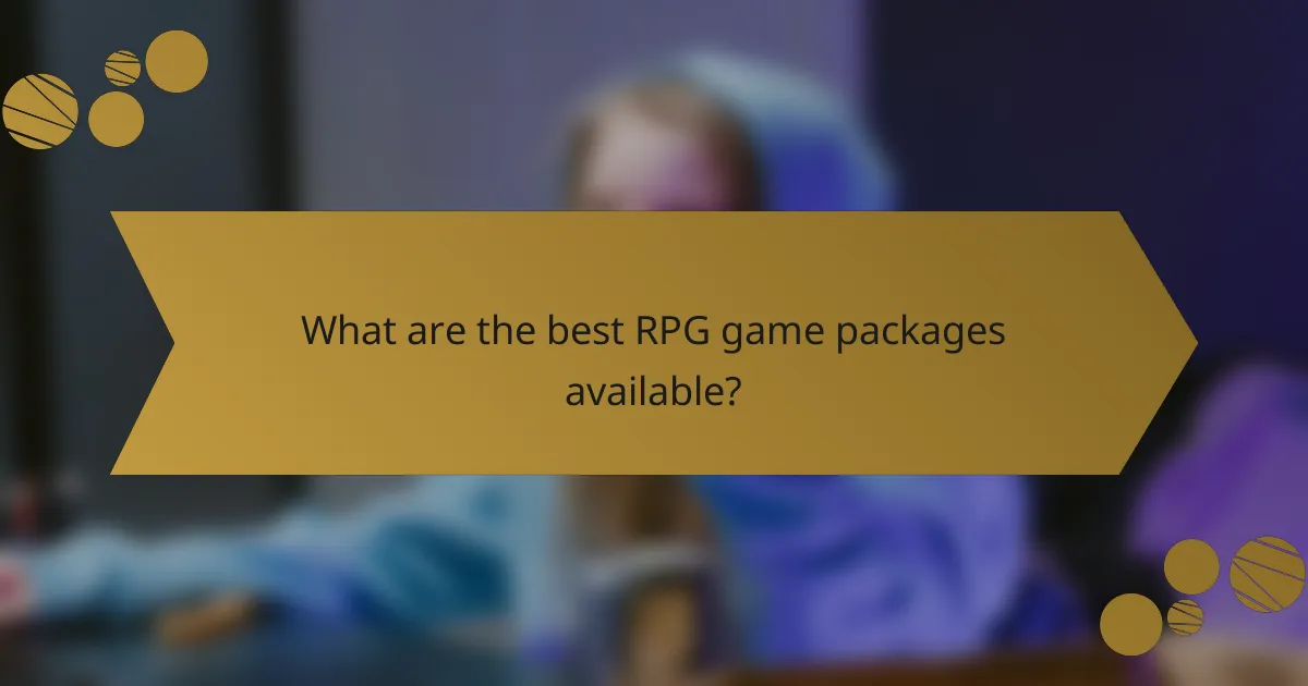 What are the best RPG game packages available?