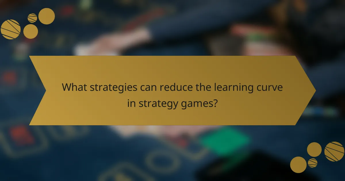 What strategies can reduce the learning curve in strategy games?